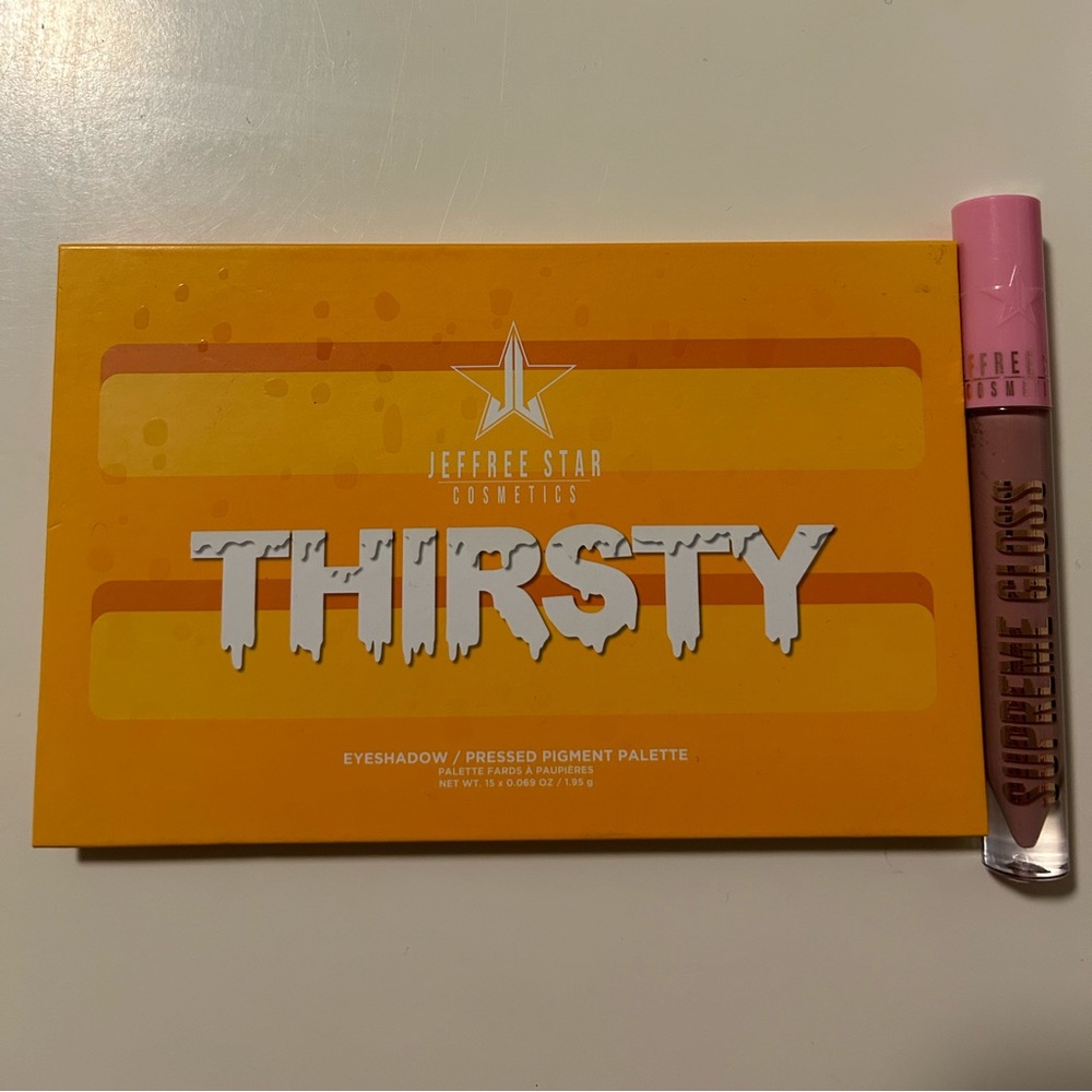 Jeffree Star Thirsty Palette and Supreme Gloss Bundle